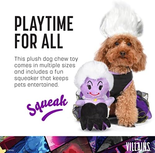 דיסני לחיות מחמד נבלים אורסולה 6 '' צעצוע קטיפה לכלבים | צעצוע כלבים של אורסולה קטיפה | צעצועי